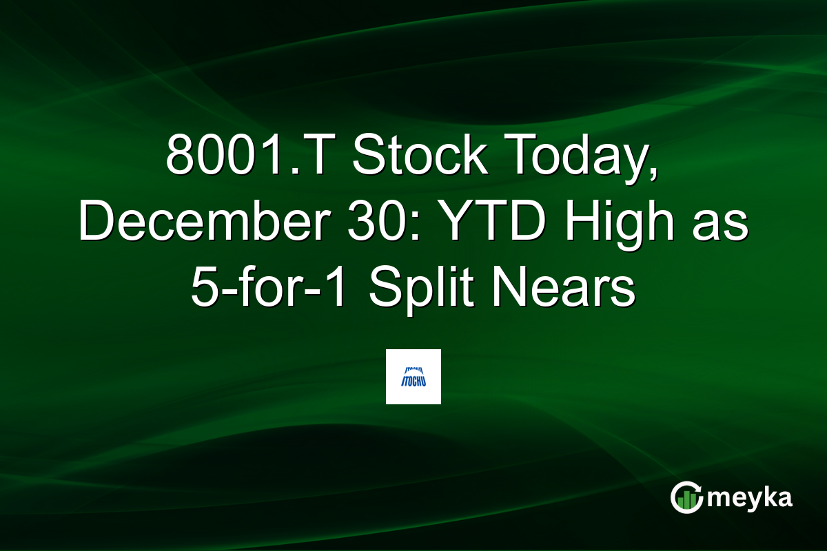 8001.T Stock Today, December 30: YTD High as 5-for-1 Split Nears