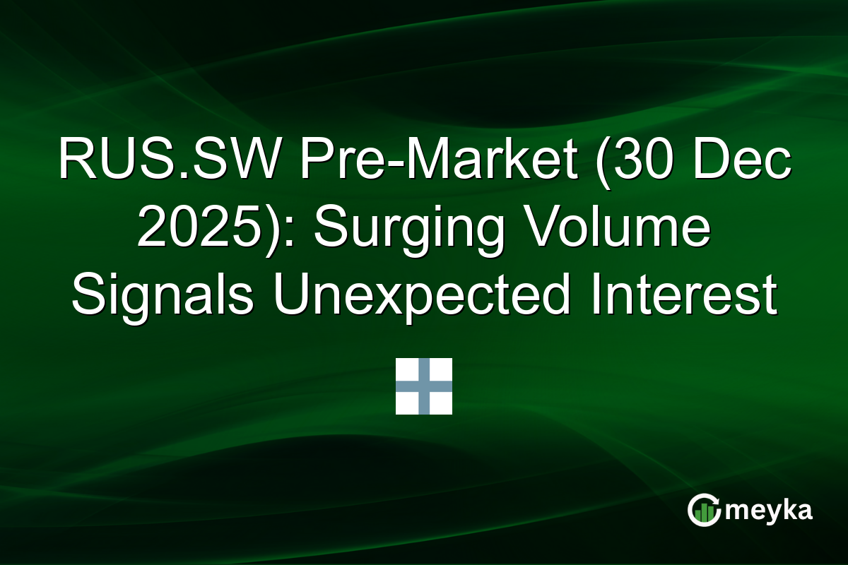 RUS.SW Pre-Market (30 Dec 2025): Surging Volume Signals Unexpected Interest