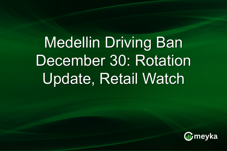 Medellin Driving Ban December 30: Rotation Update, Retail Watch