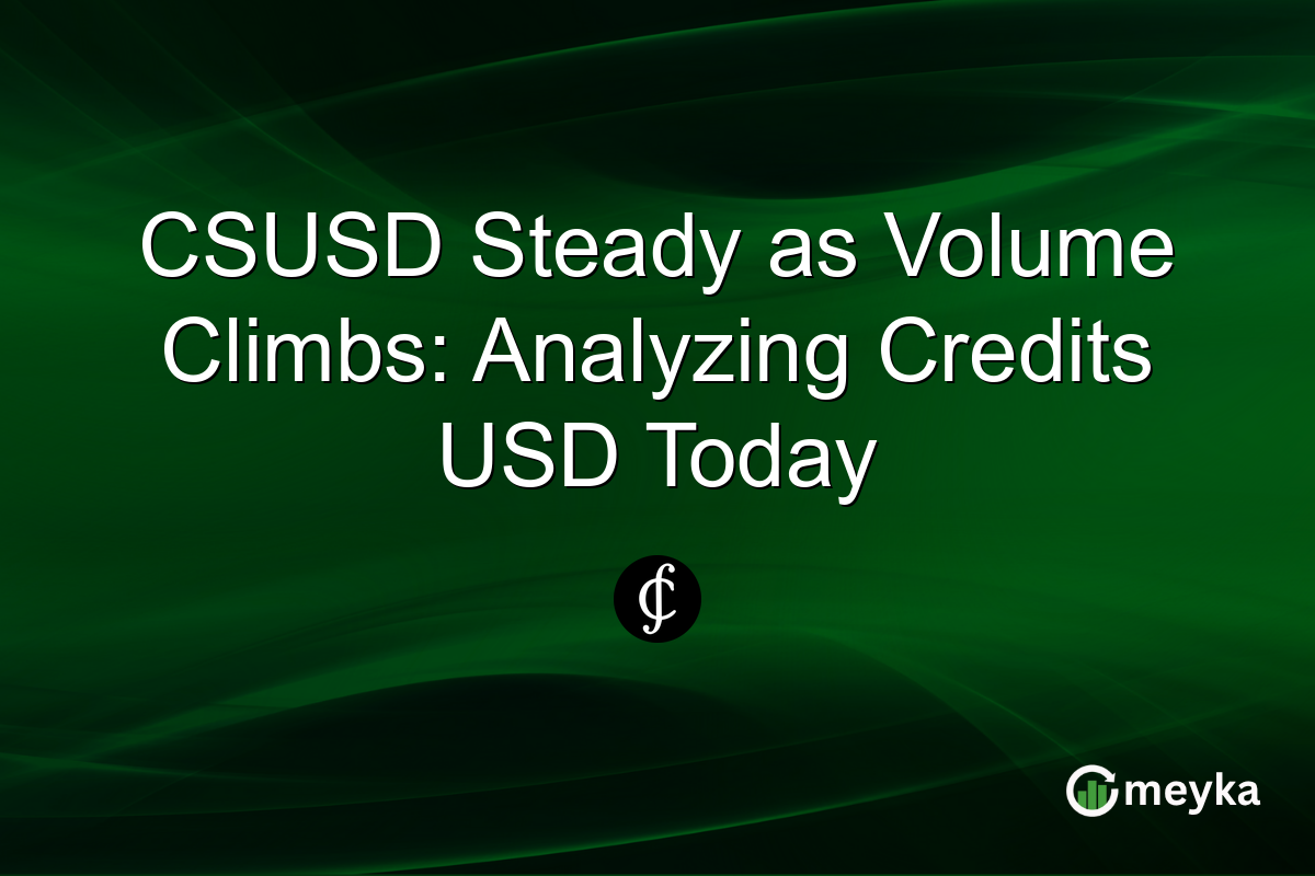 CSUSD Steady as Volume Climbs: Analyzing Credits USD Today