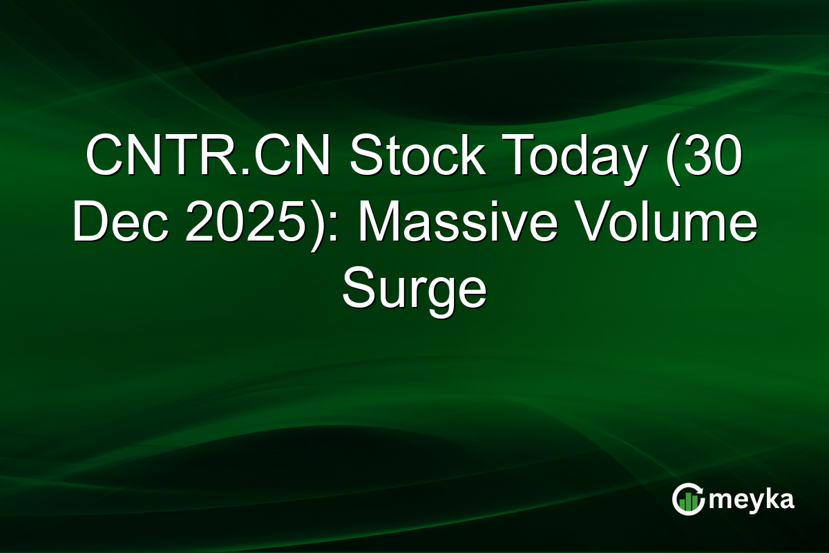 CNTR.CN Stock Today (30 Dec 2025): Massive Volume Surge