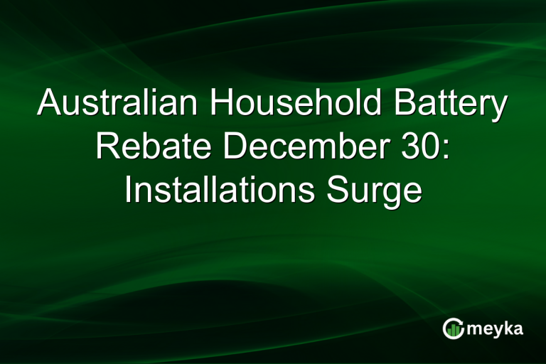 Australian Household Battery Rebate December 30: Installations Surge