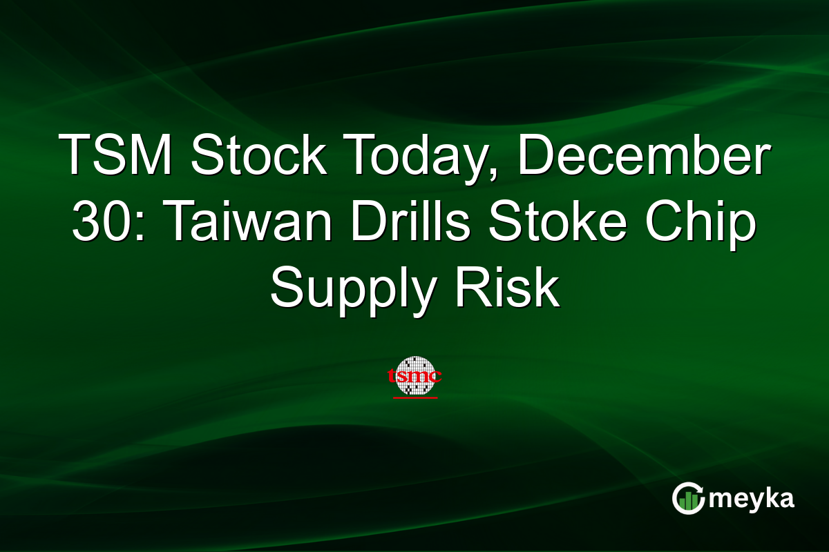 TSM Stock Today, December 30: Taiwan Drills Stoke Chip Supply Risk