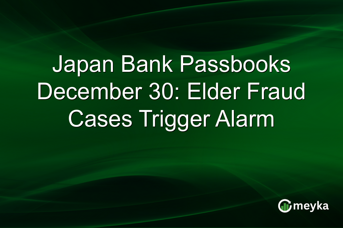 Japan Bank Passbooks December 30: Elder Fraud Cases Trigger Alarm