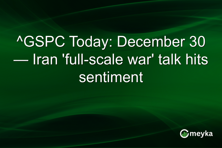 ^GSPC Today: December 30 — Iran 'full-scale war' talk hits sentiment