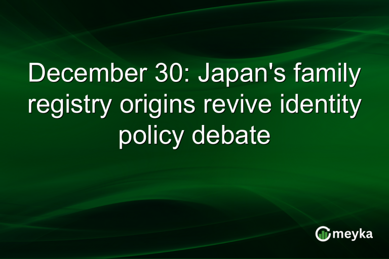 December 30: Japan's family registry origins revive identity policy debate