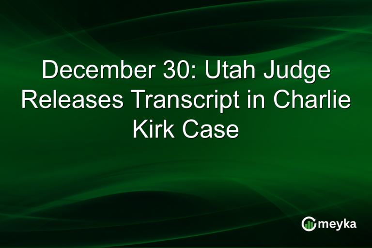 December 30: Utah Judge Releases Transcript in Charlie Kirk Case