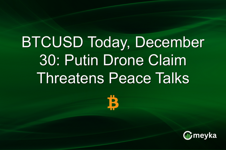 BTCUSD Today, December 30: Putin Drone Claim Threatens Peace Talks