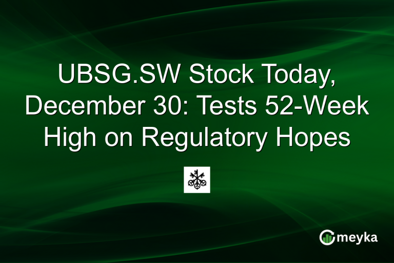 UBSG.SW Stock Today, December 30: Tests 52-Week High on Regulatory Hopes