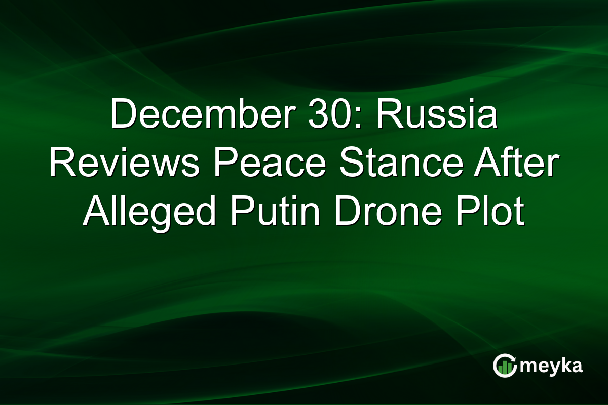 December 30: Russia Reviews Peace Stance After Alleged Putin Drone Plot