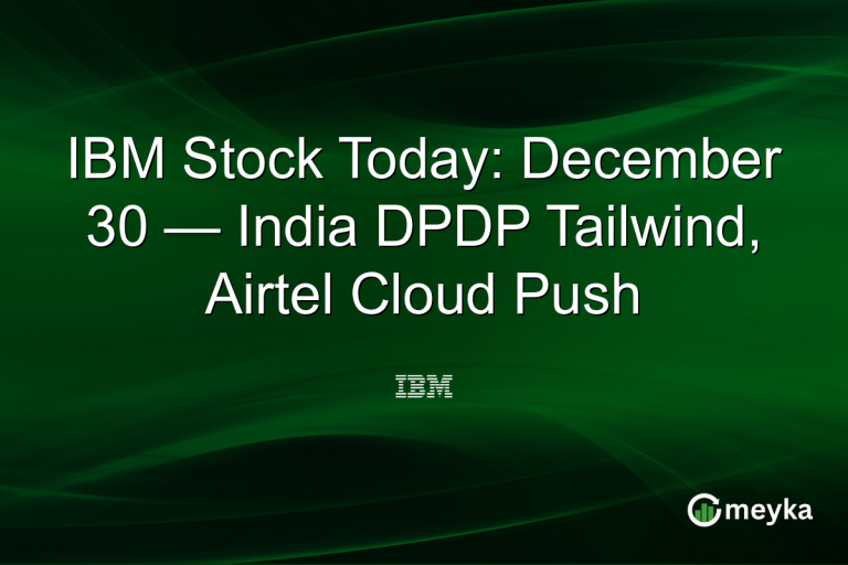 IBM Stock Today: December 30 — India DPDP Tailwind, Airtel Cloud Push