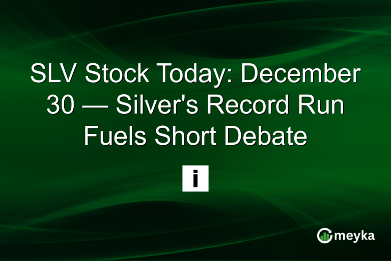 SLV Stock Today: December 30 — Silver's Record Run Fuels Short Debate