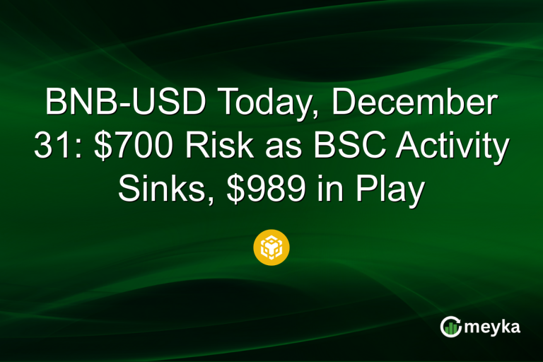 BNB-USD Today, December 31: $700 Risk as BSC Activity Sinks, $989 in Play