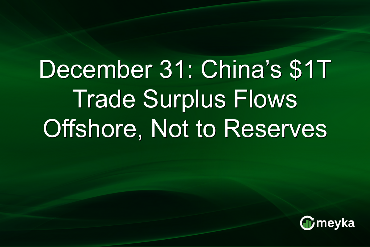 December 31: China’s $1T Trade Surplus Flows Offshore, Not to Reserves