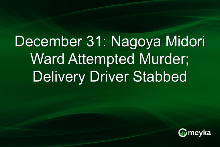 December 31: Nagoya Midori Ward Attempted Murder; Delivery Driver Stabbed