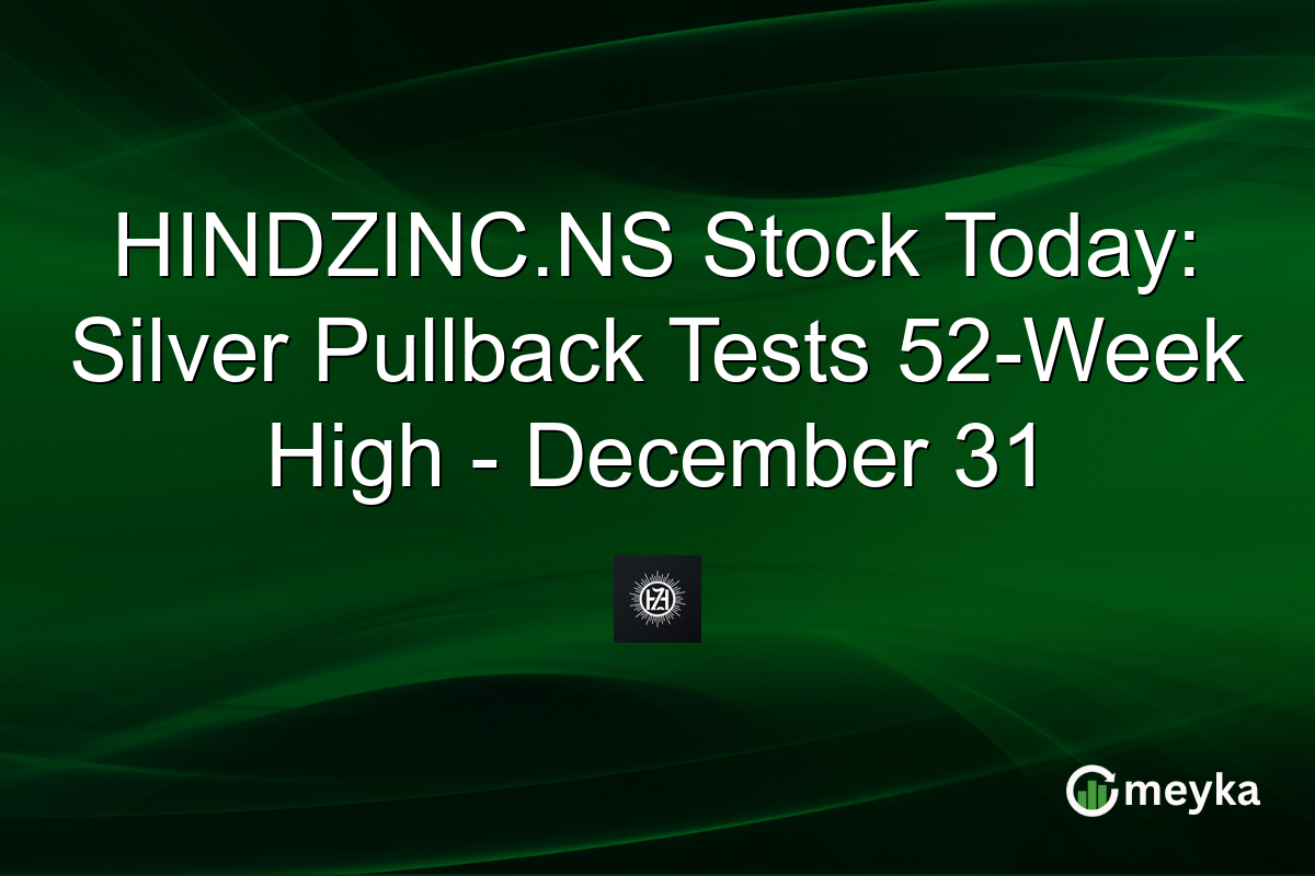 HINDZINC.NS Stock Today: Silver Pullback Tests 52-Week High - December 31