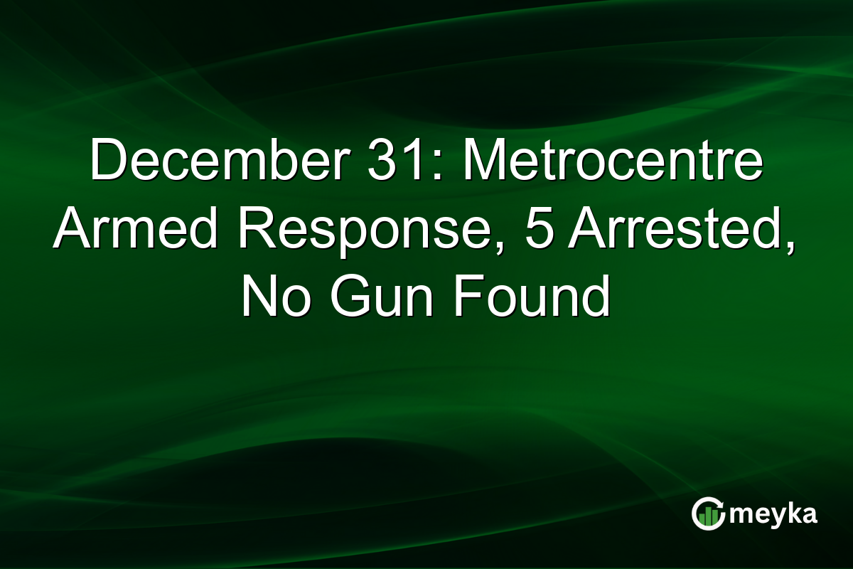 December 31: Metrocentre Armed Response, 5 Arrested, No Gun Found