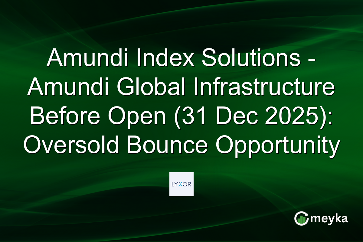 Amundi Index Solutions - Amundi Global Infrastructure Before Open (31 Dec 2025): Oversold Bounce Opportunity
