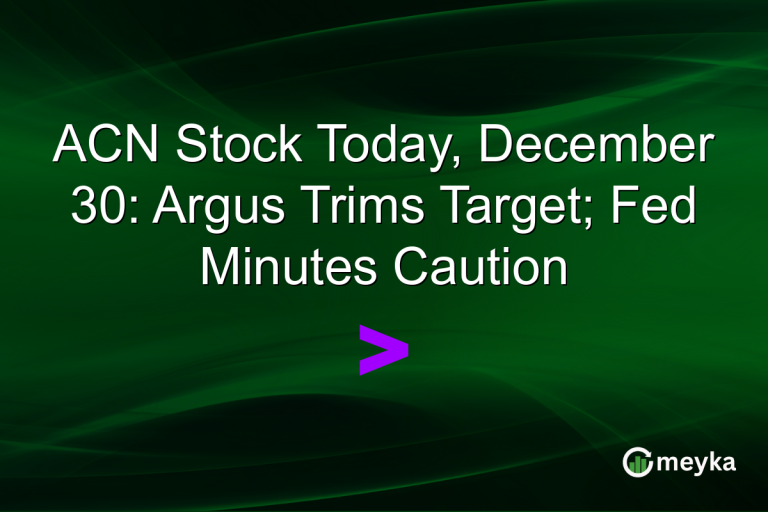 ACN Stock Today, December 30: Argus Trims Target; Fed Minutes Caution