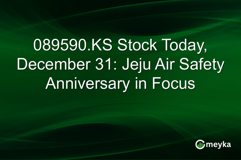 089590.KS Stock Today, December 31: Jeju Air Safety Anniversary in Focus
