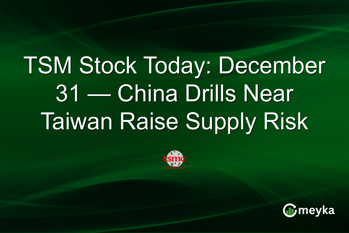 TSM Stock Today: December 31 — China Drills Near Taiwan Raise Supply Risk