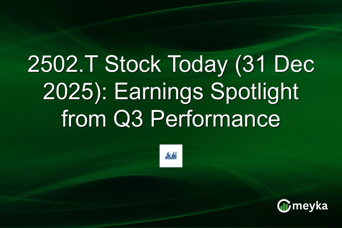 2502.T Stock Today (31 Dec 2025): Earnings Spotlight from Q3 Performance