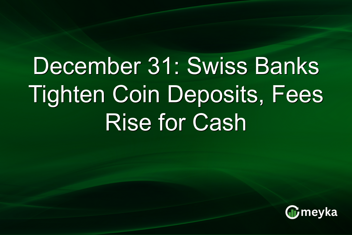 December 31: Swiss Banks Tighten Coin Deposits, Fees Rise for Cash