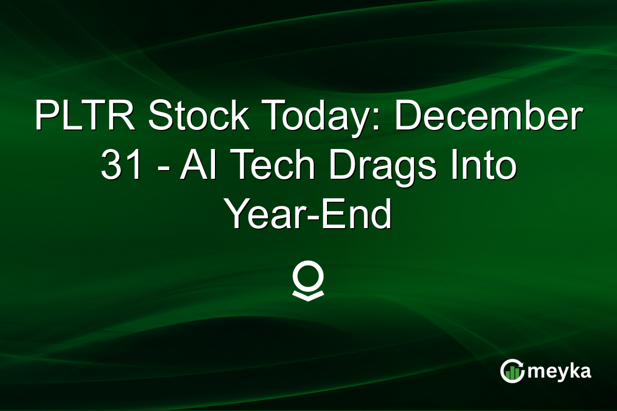 PLTR Stock Today: December 31 - AI Tech Drags Into Year-End
