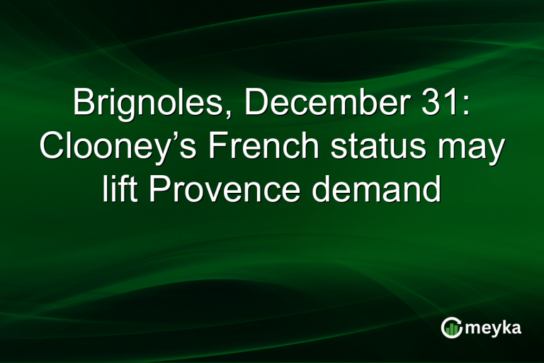 Brignoles, December 31: Clooney’s French status may lift Provence demand