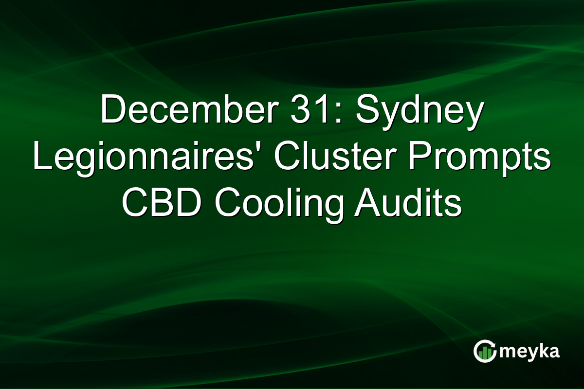 December 31: Sydney Legionnaires' Cluster Prompts CBD Cooling Audits