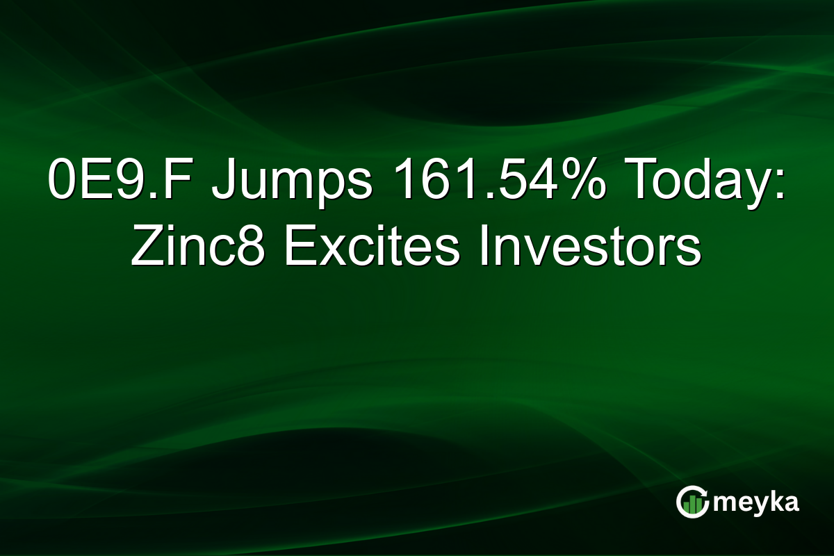 0E9.F Jumps 161.54% Today: Zinc8 Excites Investors