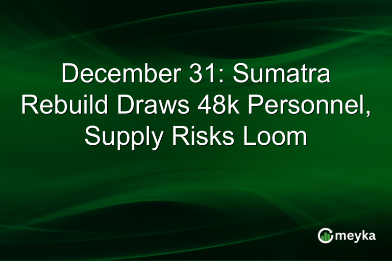 December 31: Sumatra Rebuild Draws 48k Personnel, Supply Risks Loom