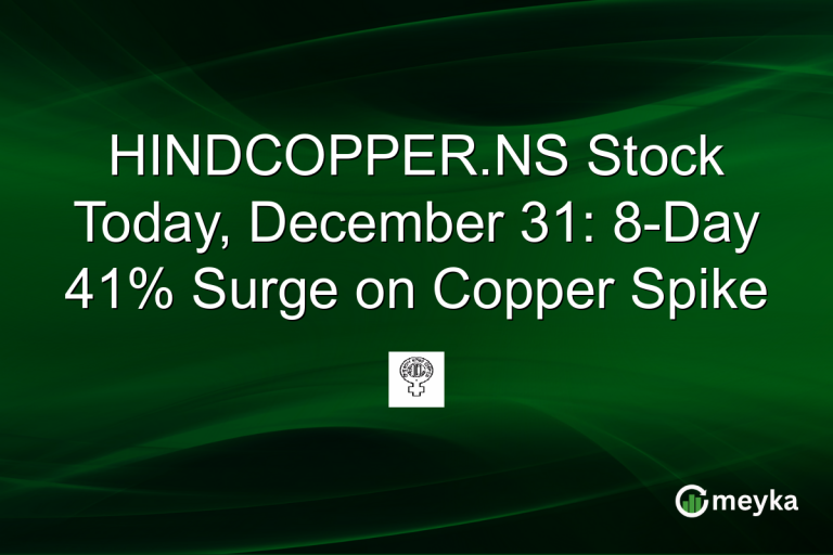 HINDCOPPER.NS Stock Today, December 31: 8-Day 41% Surge on Copper Spike