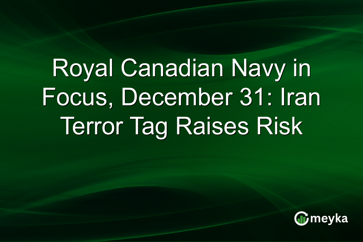Royal Canadian Navy in Focus, December 31: Iran Terror Tag Raises Risk