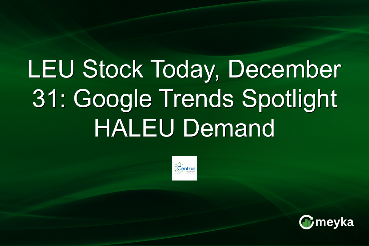 LEU Stock Today, December 31: Google Trends Spotlight HALEU Demand