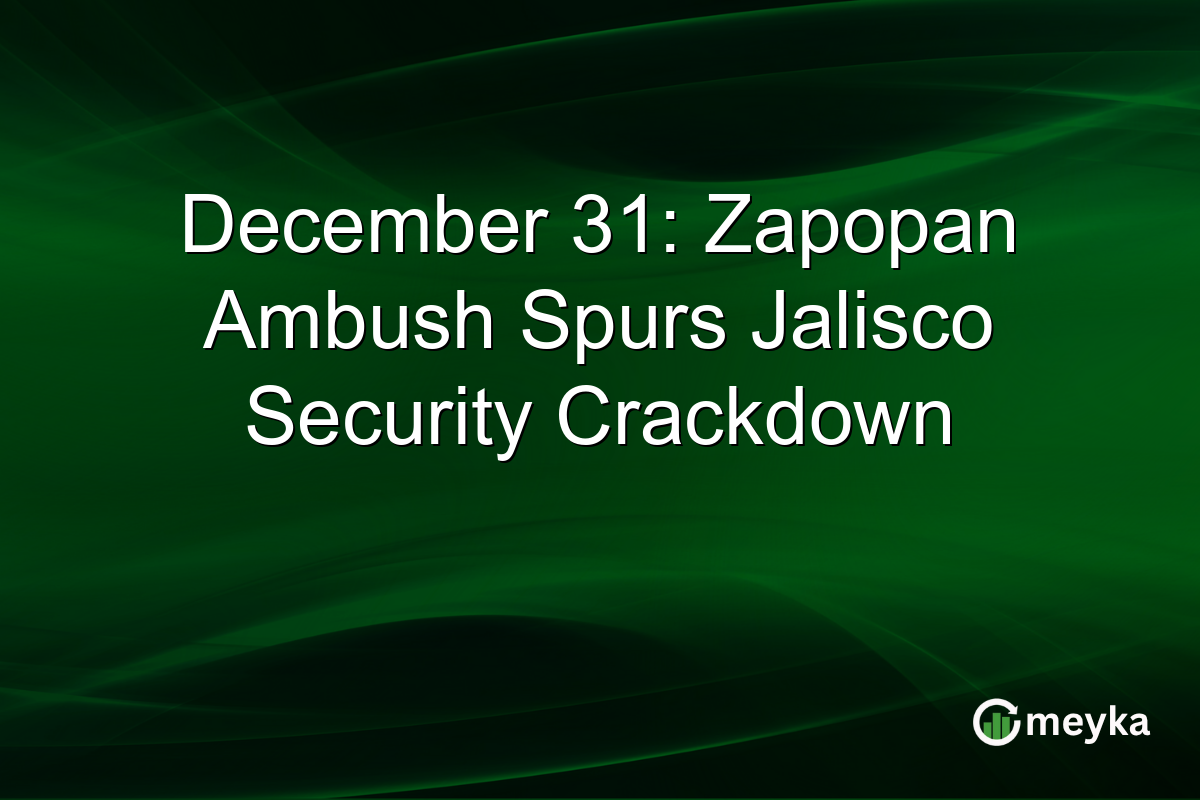 December 31: Zapopan Ambush Spurs Jalisco Security Crackdown