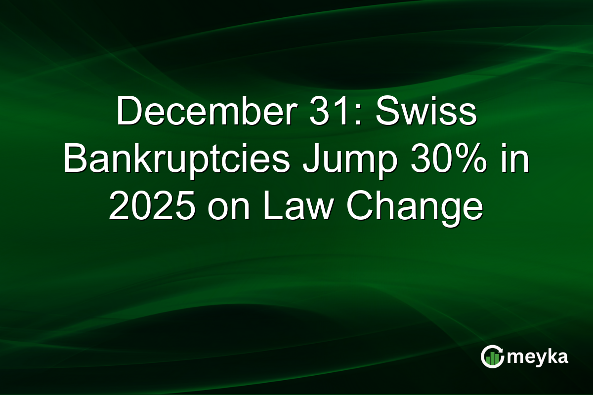 December 31: Swiss Bankruptcies Jump 30% in 2025 on Law Change