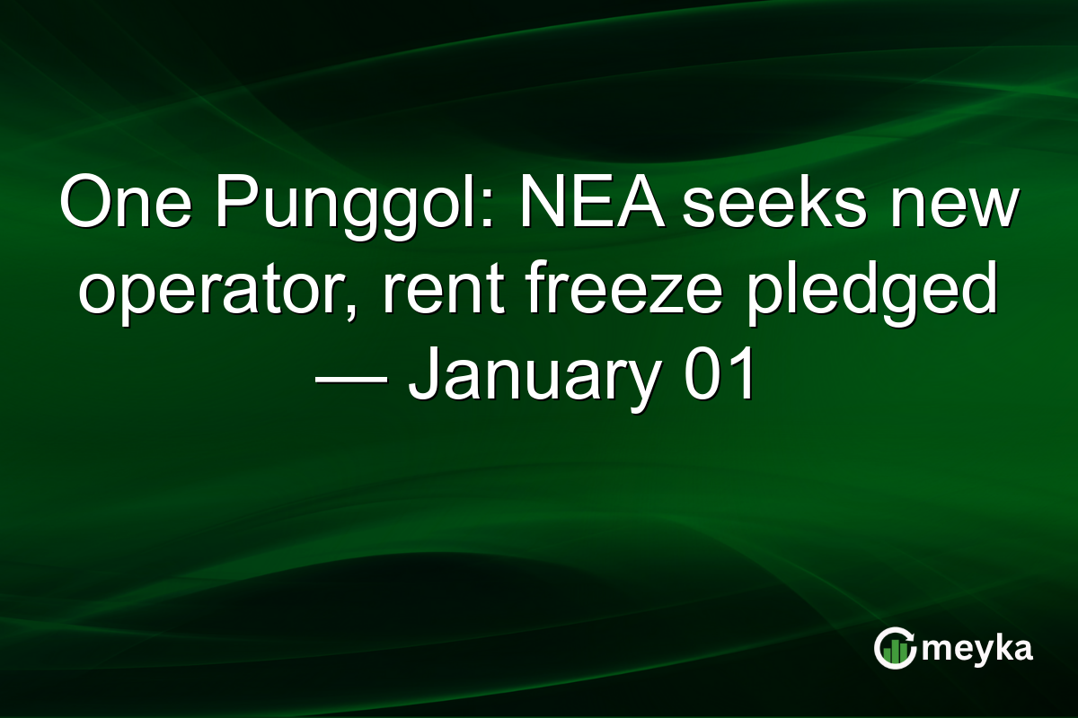 One Punggol: NEA seeks new operator, rent freeze pledged — January 01