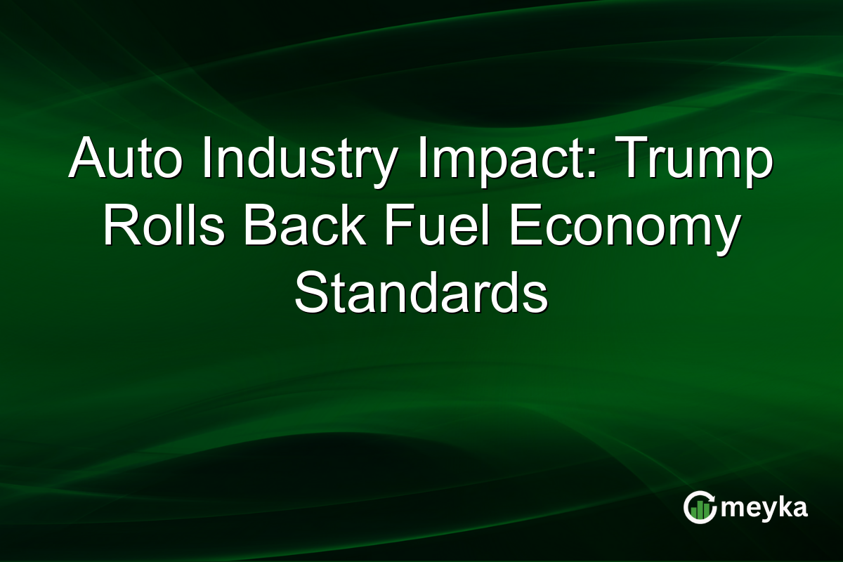 Auto Industry Impact: Trump Rolls Back Fuel Economy Standards