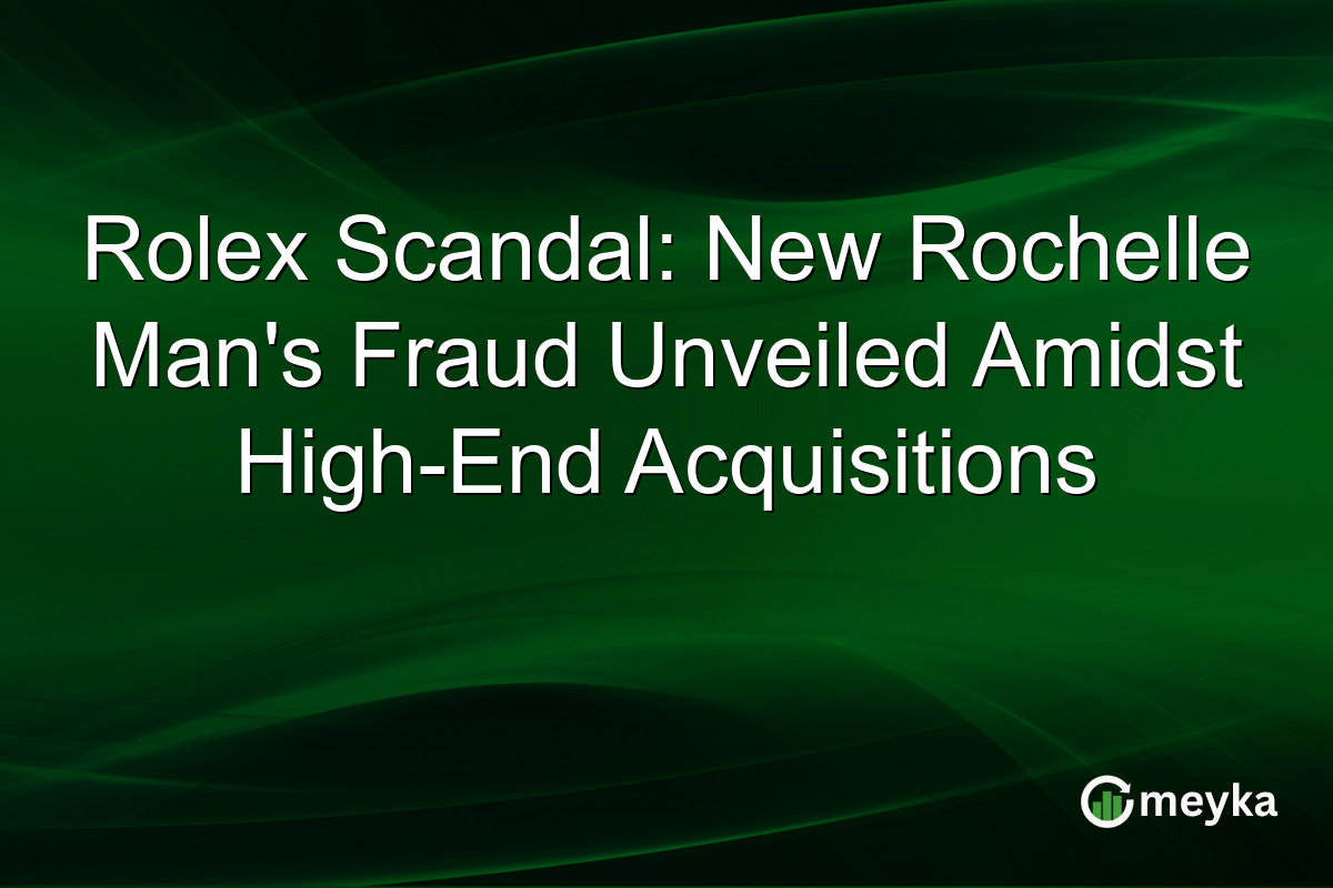 Rolex Scandal: New Rochelle Man's Fraud Unveiled Amidst High-End Acquisitions