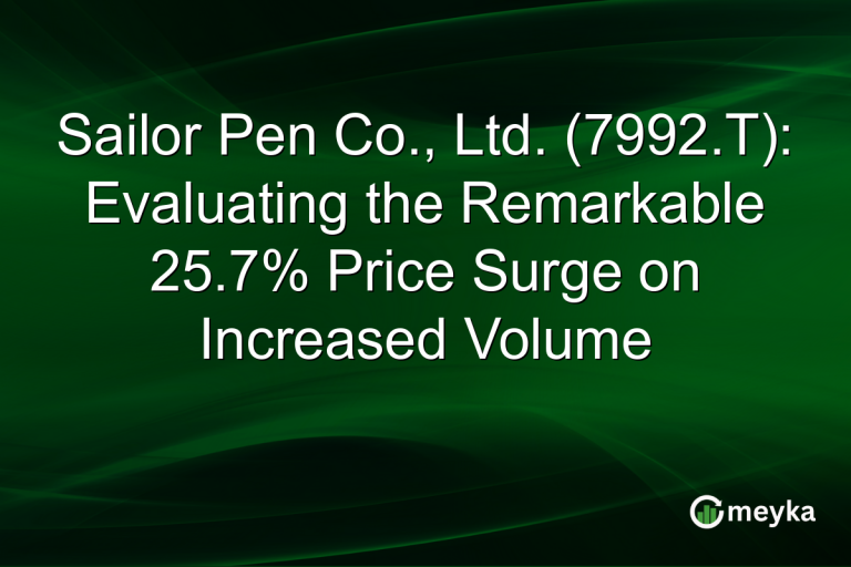 Sailor Pen Co., Ltd. (7992.T): Evaluating the Remarkable 25.7% Price Surge on Increased Volume