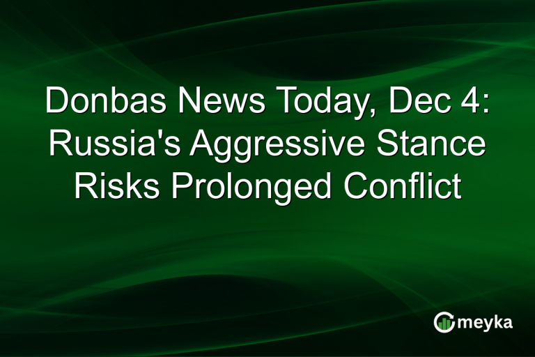 Donbas News Today, Dec 4: Russia's Aggressive Stance Risks Prolonged Conflict
