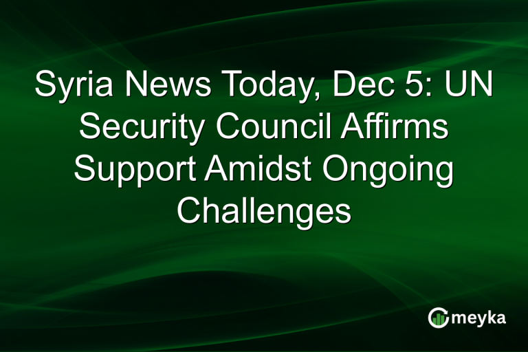 Syria News Today, Dec 5: UN Security Council Affirms Support Amidst Ongoing Challenges