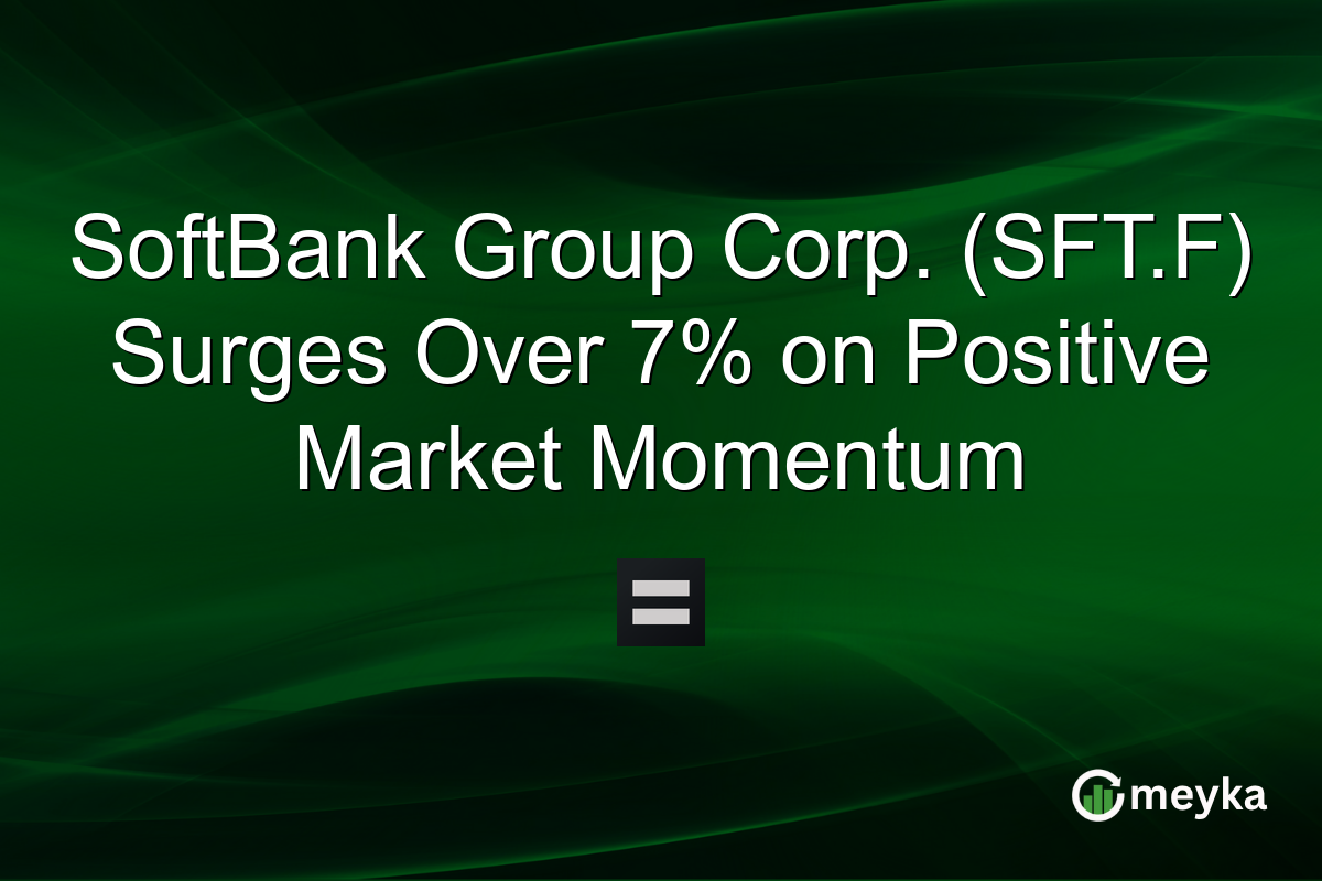 SoftBank Group Corp. (SFT.F) Surges Over 7% on Positive Market Momentum