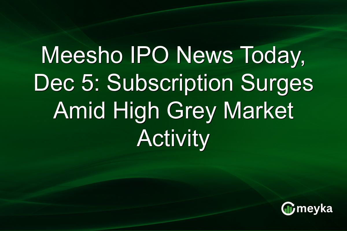 Meesho IPO News Today, Dec 5: Subscription Surges Amid High Grey Market Activity