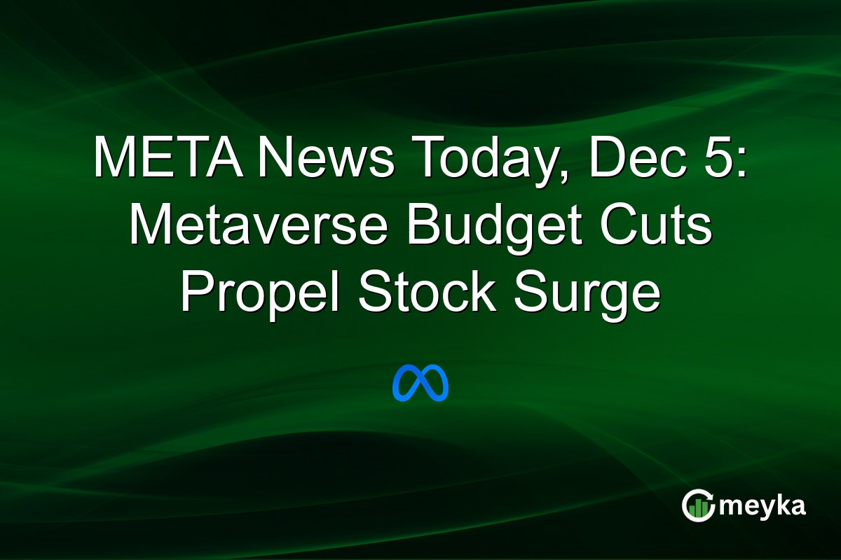 META News Today, Dec 5: Metaverse Budget Cuts Propel Stock Surge