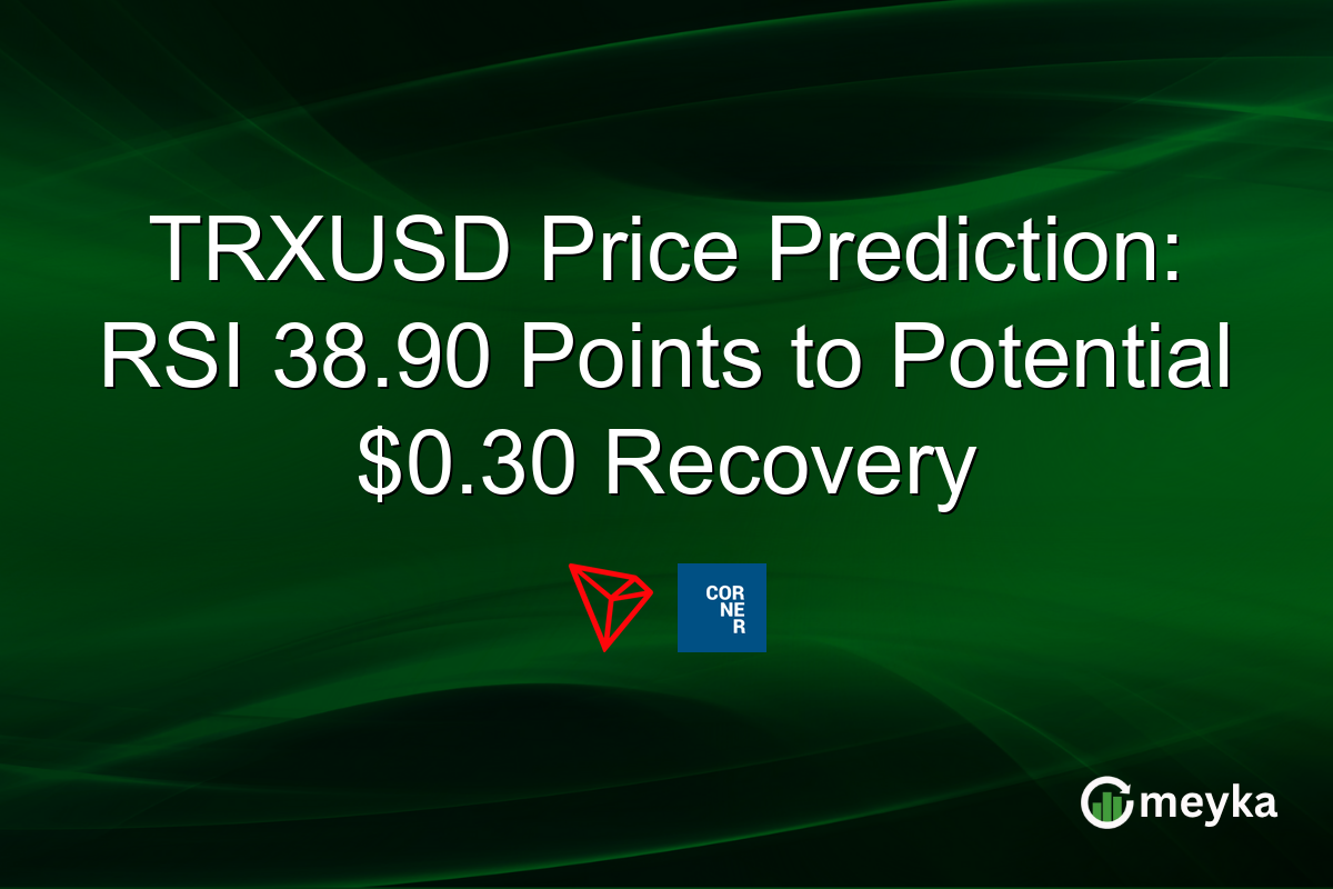 TRXUSD Price Prediction: RSI 38.90 Points to Potential $0.30 Recovery