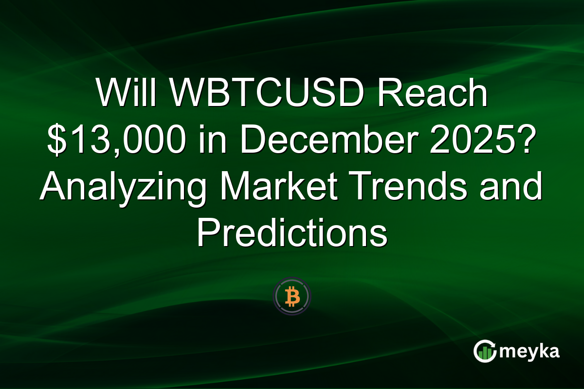Will WBTCUSD Reach $13,000 in December 2025? Analyzing Market Trends and Predictions