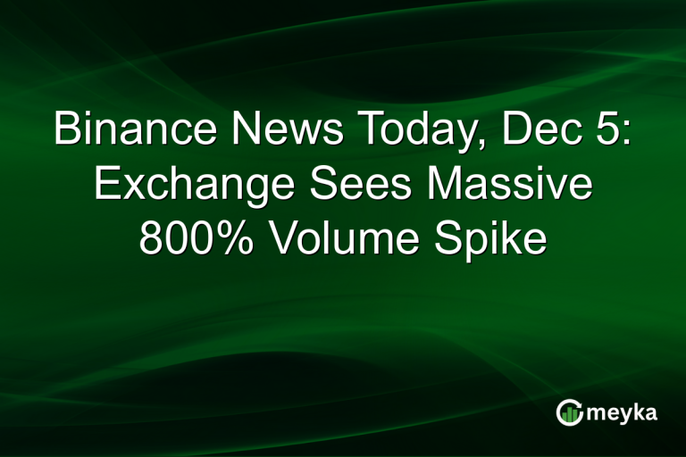 Binance News Today, Dec 5: Exchange Sees Massive 800% Volume Spike