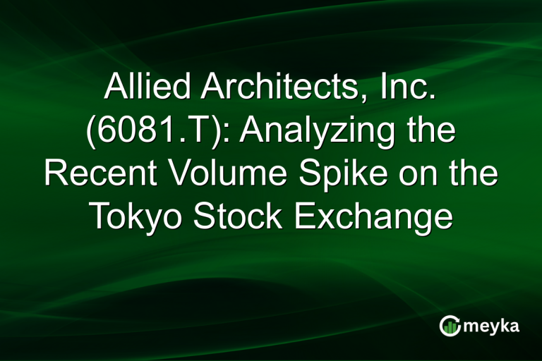 Allied Architects, Inc. (6081.T): Analyzing the Recent Volume Spike on the Tokyo Stock Exchange